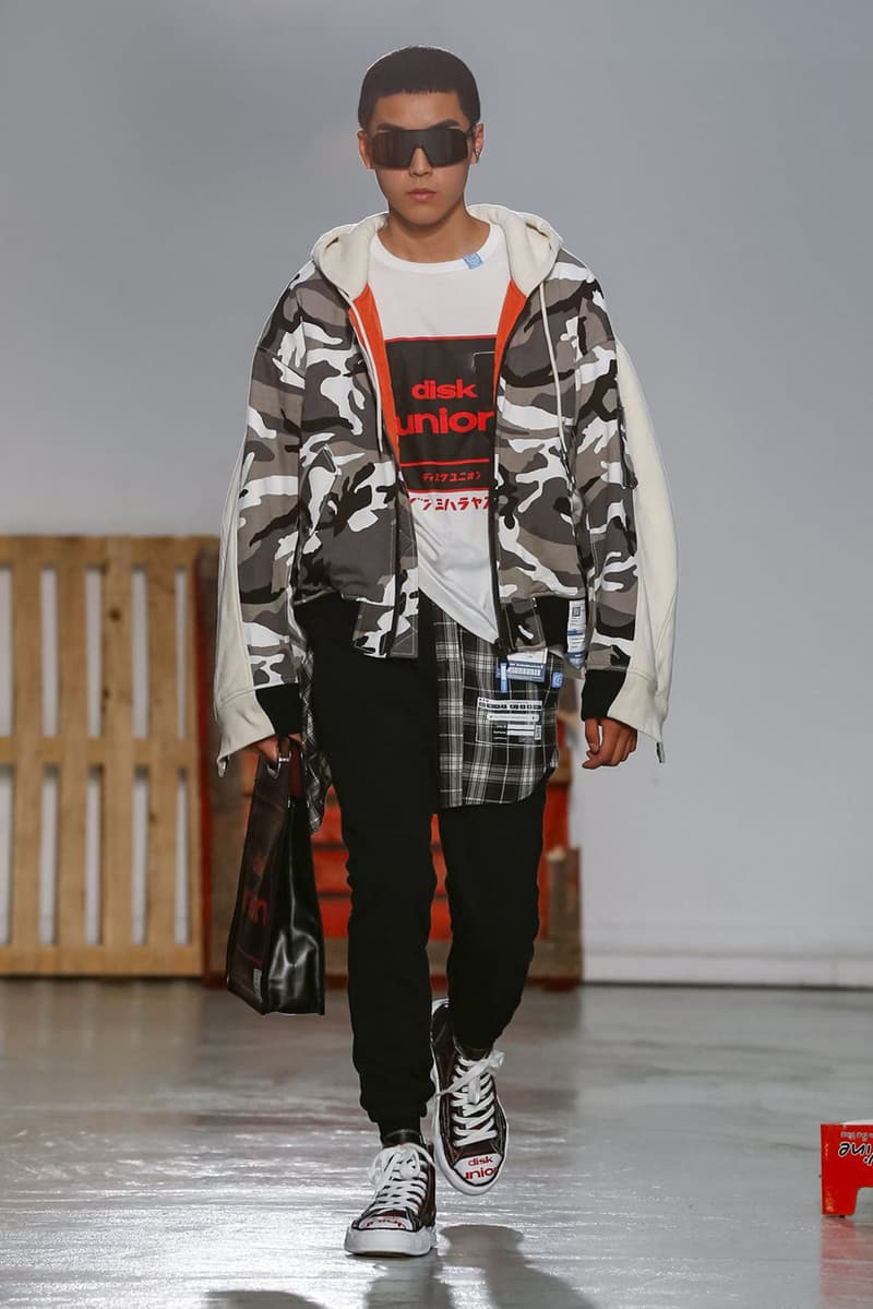 Maison Mihara Yasuhiro Spring Summer 2020 Collection Paris Fashion Week Melting sneakers deconstruction jackets runway fashion biker jacket flames plaid 