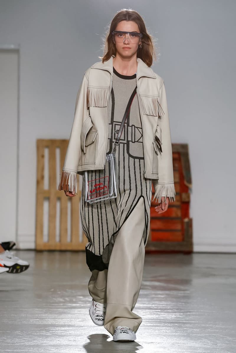 Maison Mihara Yasuhiro Spring Summer 2020 Collection Paris Fashion Week Melting sneakers deconstruction jackets runway fashion biker jacket flames plaid 