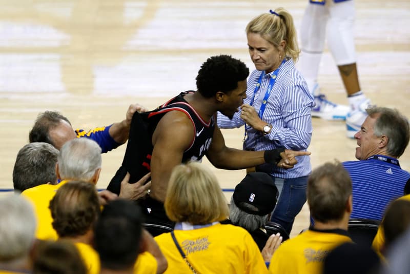 Mark Stevens Gets Banned from NBA golden state warriors finals toronto raptors basketball Kyle Lowry