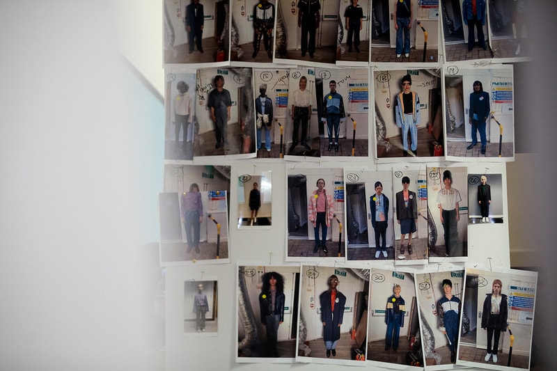 Martine rose london nike spring summer 2020 fashion week mens backstage look closer look promising britain badge t-shirt shirt jersey sweatshirt trouser sneaker trainers