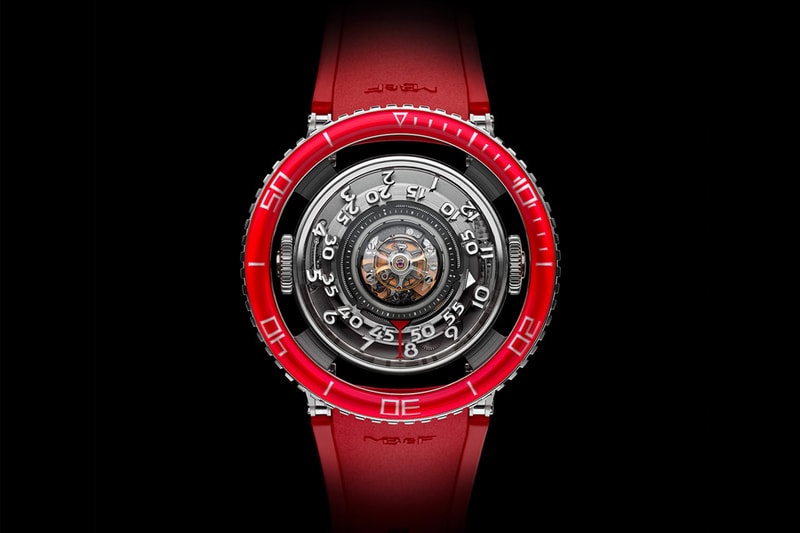 MB&F HM7 Aquapod Platinum Red Timepiece watch luxury designer watch industrial jelly fish price release info $165,000 usd 25 pieces limited 