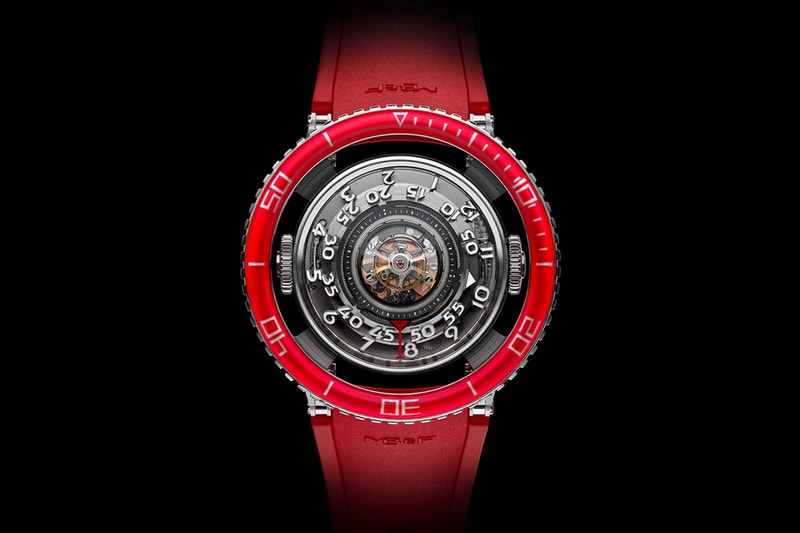 MB&F HM7 Aquapod Platinum Red Timepiece watch luxury designer watch industrial jelly fish price release info $165,000 usd 25 pieces limited 
