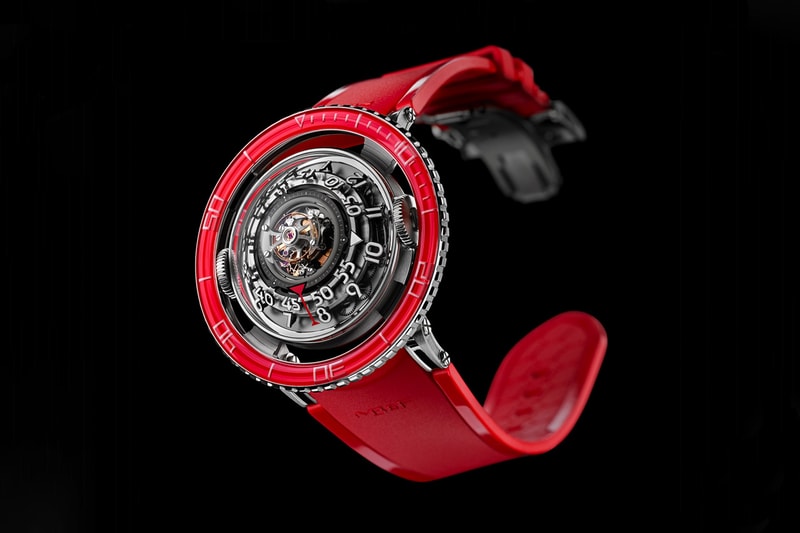 MB&F HM7 Aquapod Platinum Red Timepiece watch luxury designer watch industrial jelly fish price release info $165,000 usd 25 pieces limited 
