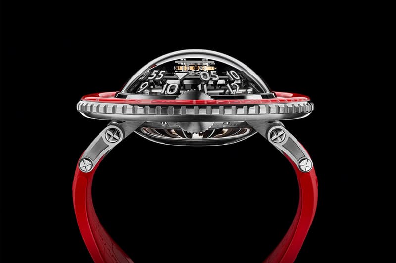 MB&F HM7 Aquapod Platinum Red Timepiece watch luxury designer watch industrial jelly fish price release info $165,000 usd 25 pieces limited 