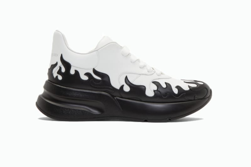 Alexander McQueen White Flame Leather 