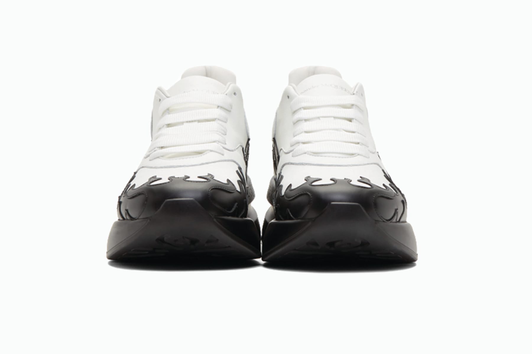 Alexander McQueen White Flame Leather 