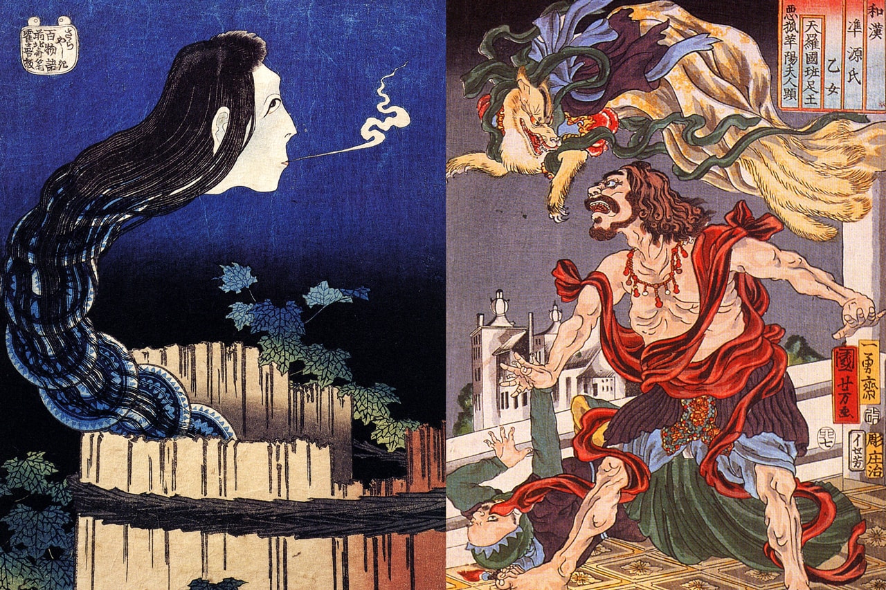 miyoshi monoke museum opening artworks woodblock prints japanese monsters yokai