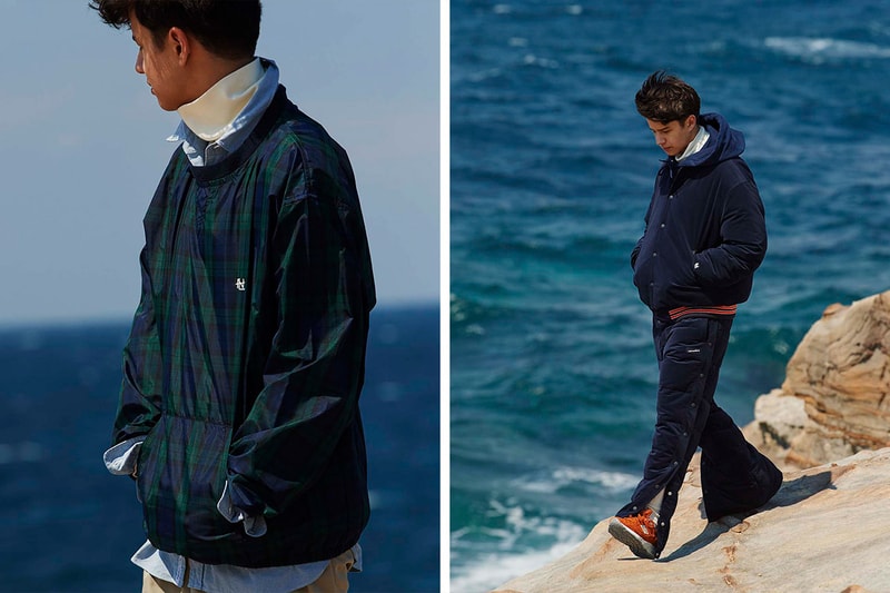 nanamica Fall Winter 2019 Collection pea coat sailors jacket mac jacket quilted gore tex lining wool fleece suit gingham essentials muted 