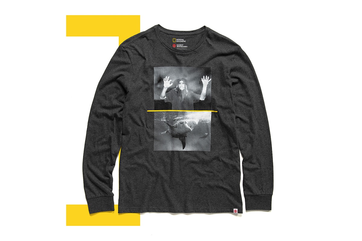 National Geographic Element Fall Winter 2019 Collection fall winter tee skateboard deck crew neck photography photographs elements earth wind fire water spirit animals 