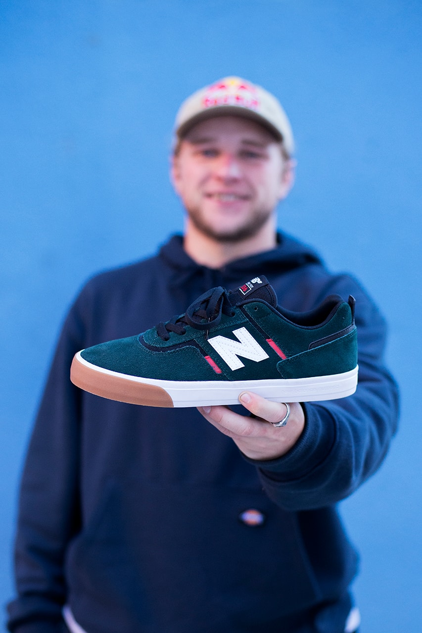 New Balance 306 Jamie Foy Pro Skateboarder Release Skater of the Year 2018 Footwear Sneaker Drop Numeric New Silhouette Vulcanized Black White Green Red
