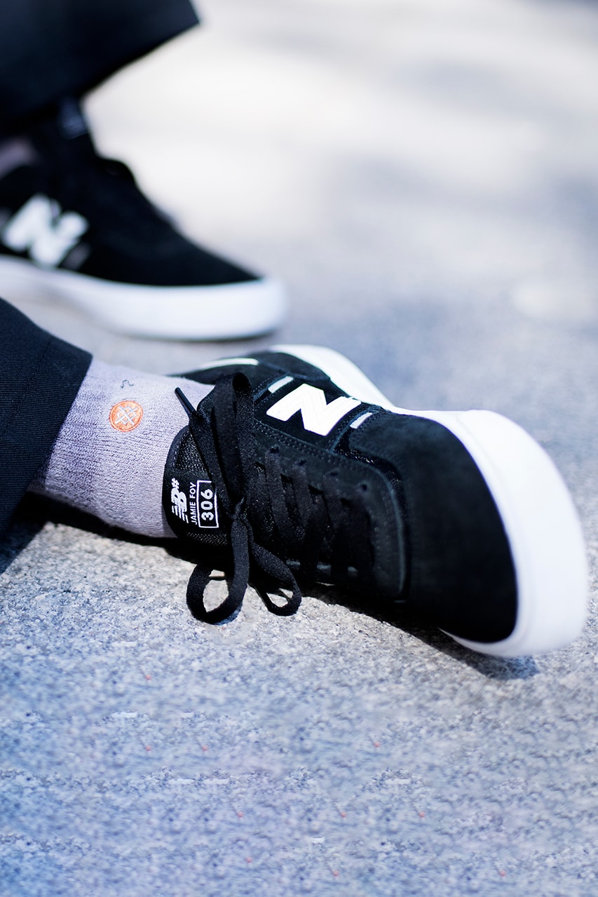 New Balance 306 Jamie Foy Pro Skateboarder Release Skater of the Year 2018 Footwear Sneaker Drop Numeric New Silhouette Vulcanized Black White Green Red