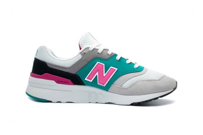 new balance 997 997h grey turquoise pink colorway release  CM997HZH miami beach teal pink white gray