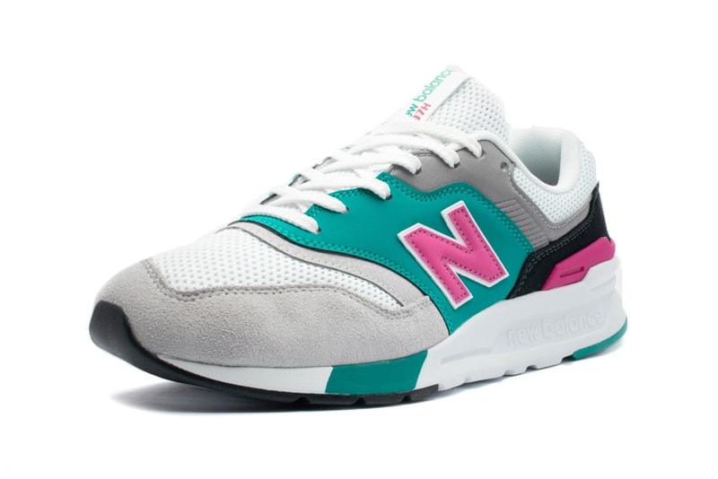 new balance 997 997h grey turquoise pink colorway release  CM997HZH miami beach teal pink white gray