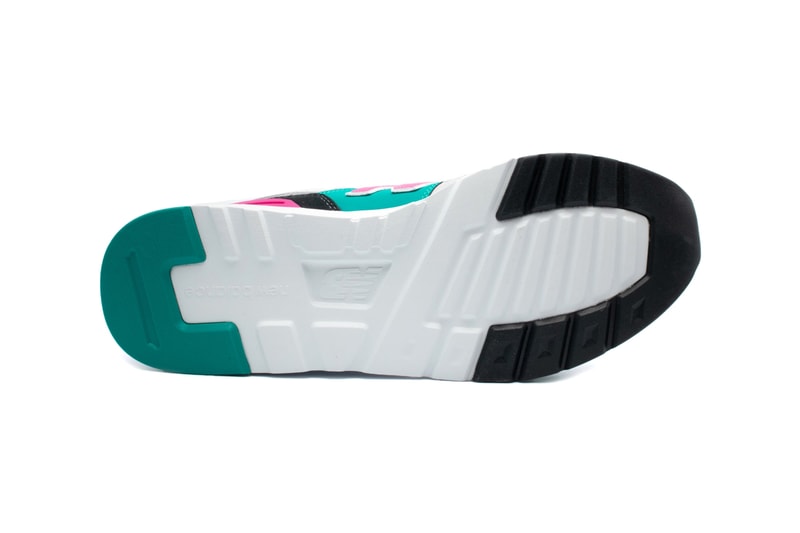 new balance 997 997h grey turquoise pink colorway release  CM997HZH miami beach teal pink white gray