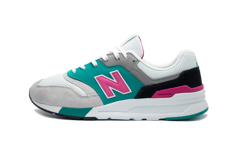 new balance 997 997h grey turquoise pink colorway release  CM997HZH miami beach teal pink white gray