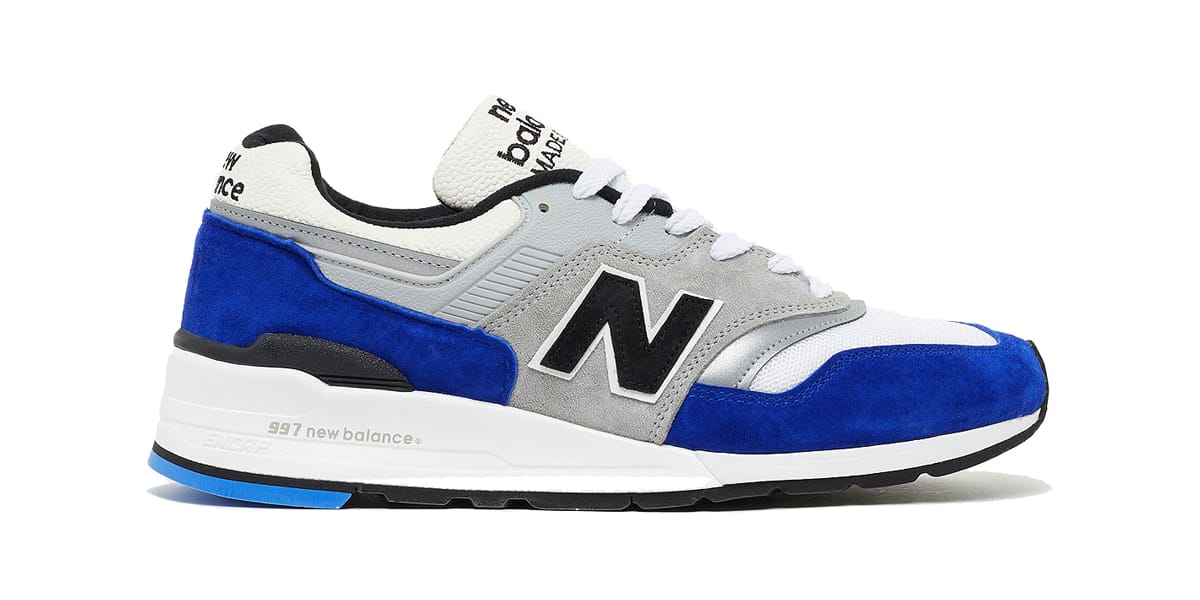 new balance 997 nubuck suede and mesh sneakers