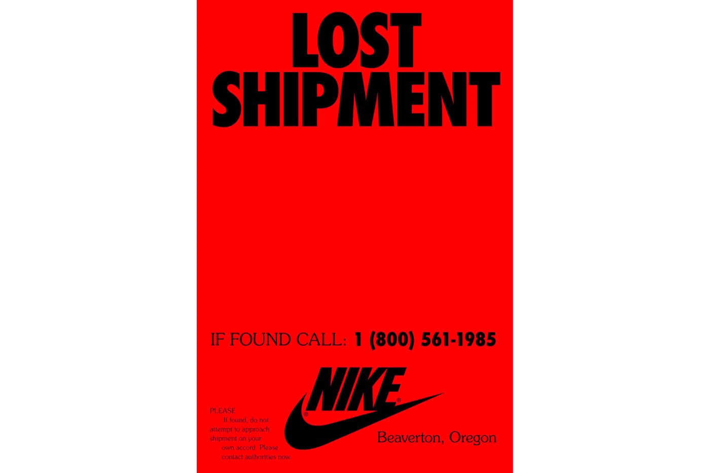 Nike 1985 Lost Shipment Campaign Launch 