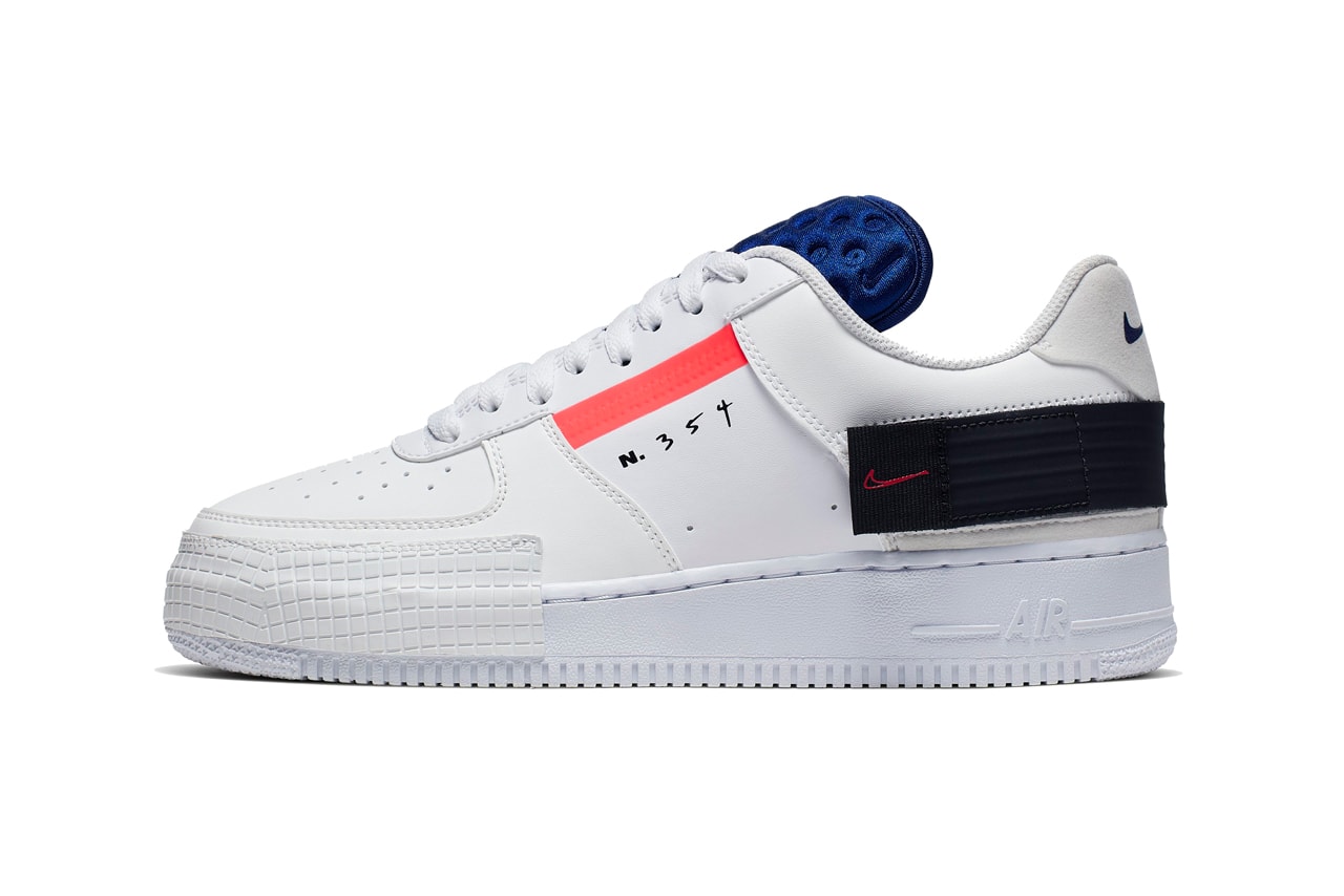 Nike AF1 TYPE Summit White Release Info ci0054 100 air force 1 low sneakers shoes n354 deconstructed protype n 354 series archivaes