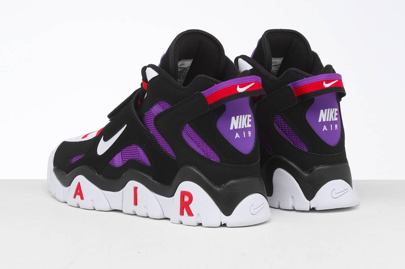 Nike Air Barrage Mid Raptors Colorway Release reissue retro vintage sneakers shoes toronto NBA basketball sports 