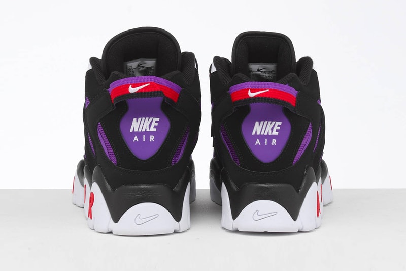 Nike Air Barrage Mid Raptors Colorway Release reissue retro vintage sneakers shoes toronto NBA basketball sports 