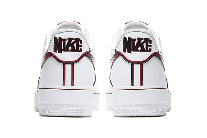 Nike Air Force 1 07 LV8 White University Red Dennis Rodman Basketball hair release style color leopard pattern black