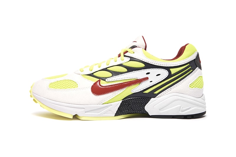 Nike Air Ghost Racer White Atom Red Neon Yellow Dark Grey AT5410-100 release Info Date 
