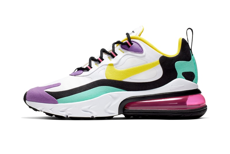 Nike Air Max 270 React Lookbook & Release Info swoosh react element 87 pastel react foam technology swoosh
