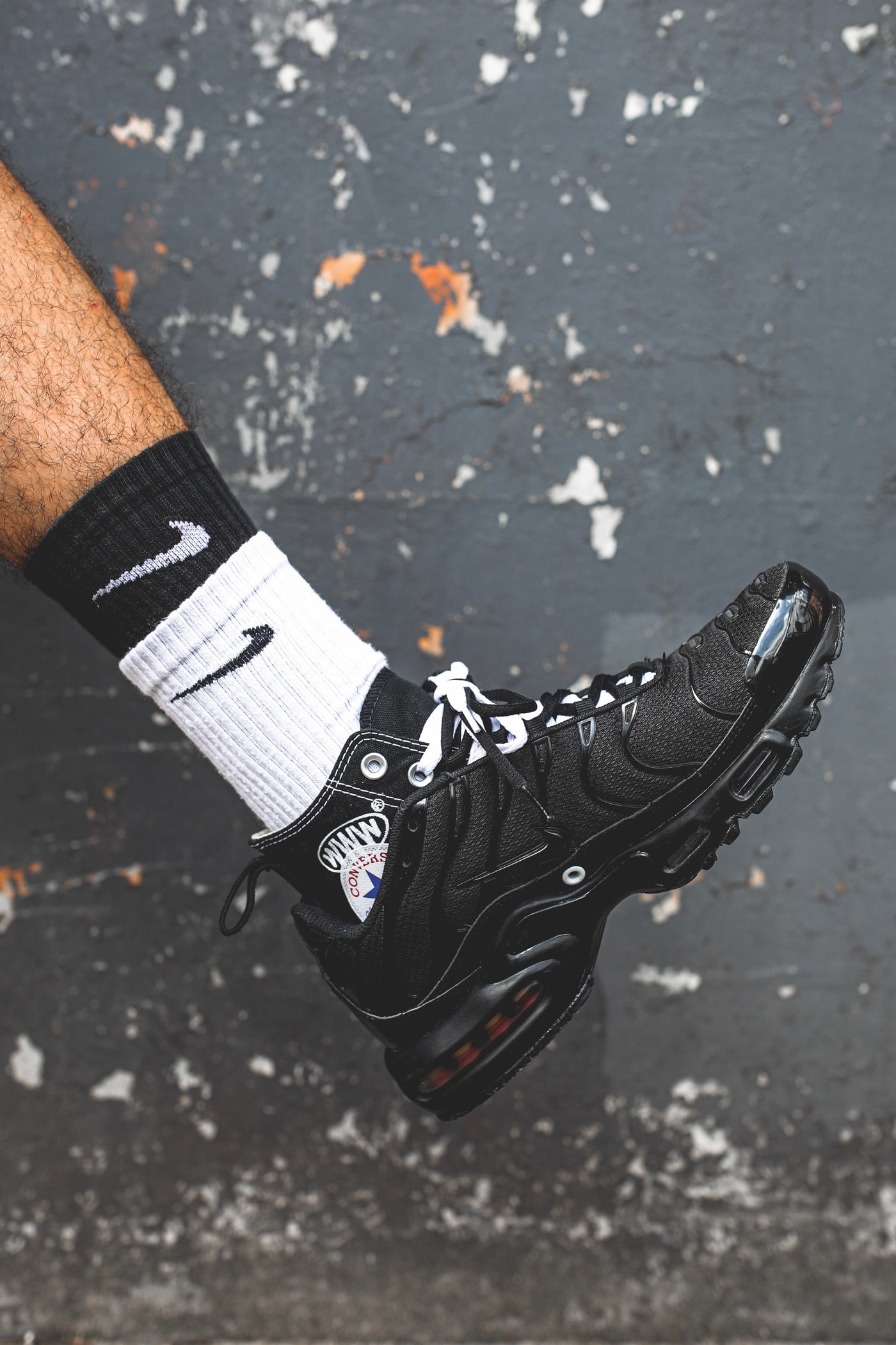 WWWESH STUDIO & Heightened's Nike Air Max Tn/Converse Chuck Taylor Hybrid sneakers custom sneakers