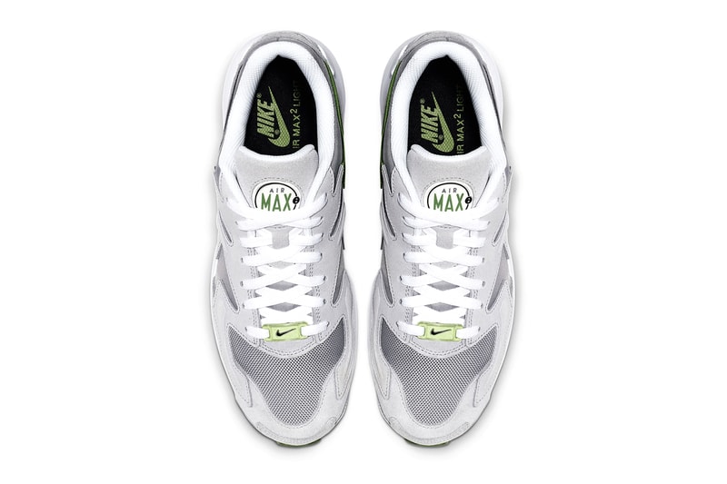 Nike Air Max2 Light Grey Chlorophyll sneaker release muted ashy footwear reflective 3M fabric logo swoosh check
