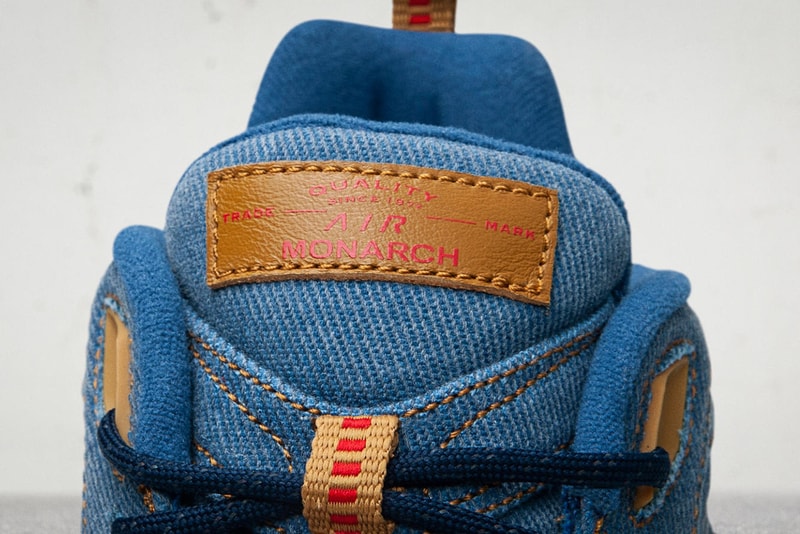 Nike Air Monarch IV PRM Father's Day 2019 denim indigo swoosh air monarch 4 the swoosh flora california coastline embroidery