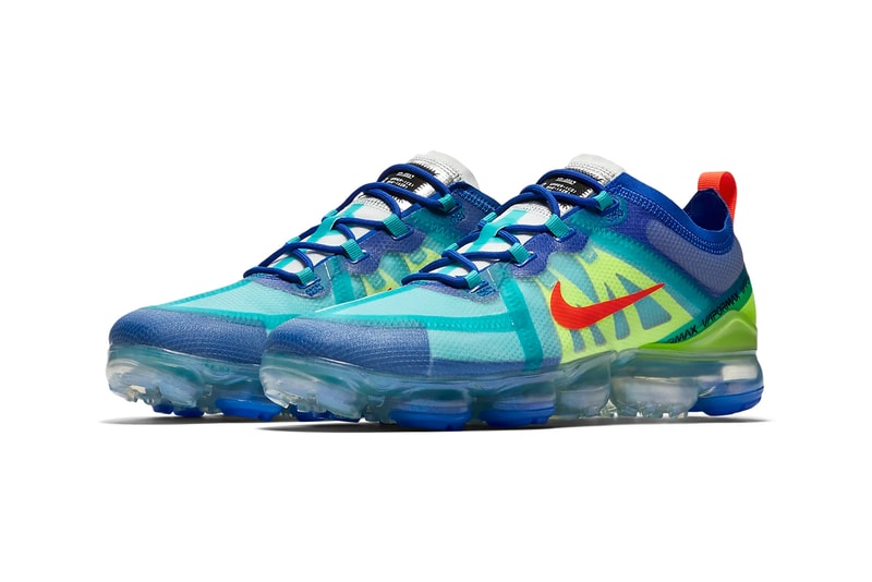 nike air vapormax se 2019 racer blue hyper jade volt glow green bright crimson colorway release white university gold wolf grey sneakers drop 