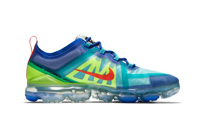 nike air vapormax se 2019 racer blue hyper jade volt glow green bright crimson colorway release white university gold wolf grey sneakers drop 