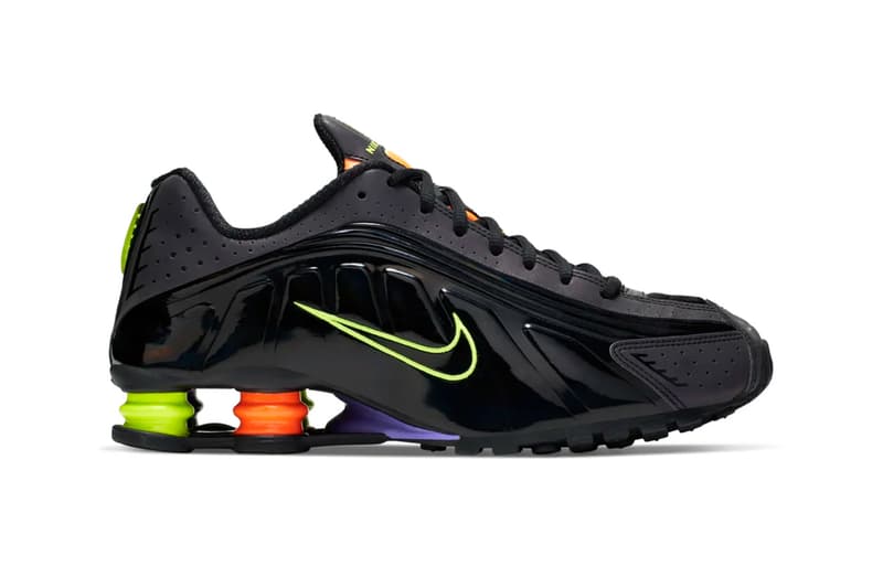 nike shox 4r black glow white flash colorway release dates china 