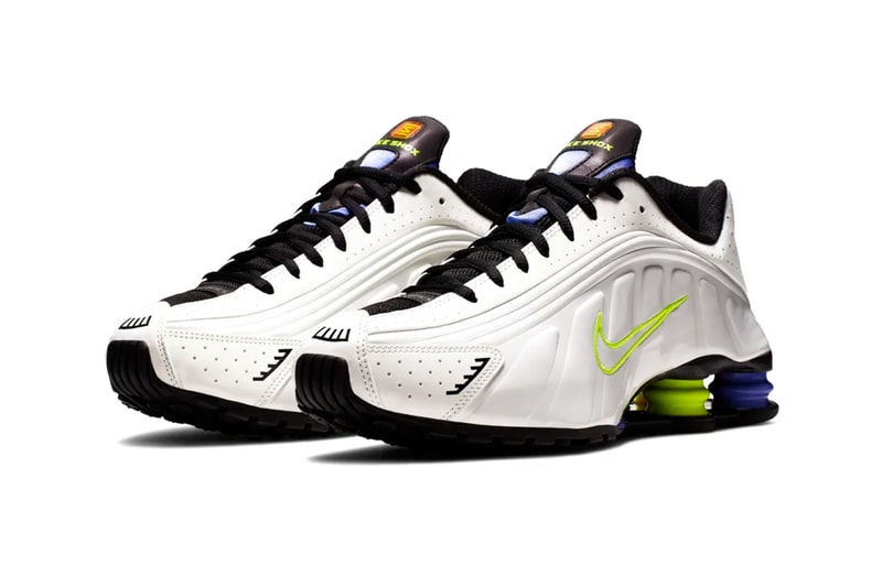 nike shox 4r black glow white flash colorway release dates china 