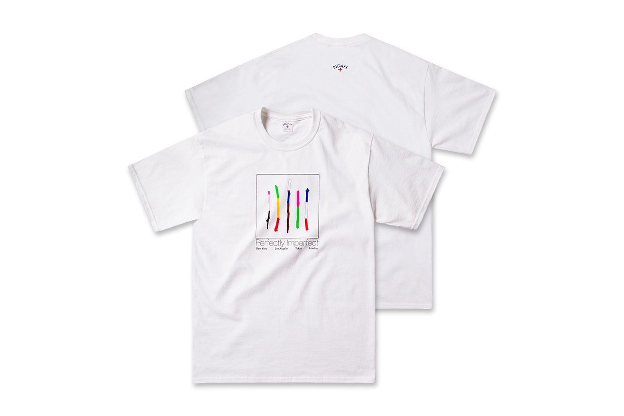 NOAH Exhibition Louis Philo "Perfectly Imperfect" tee shirt collaboration release date info june 27 2019 painted stick picture frame
