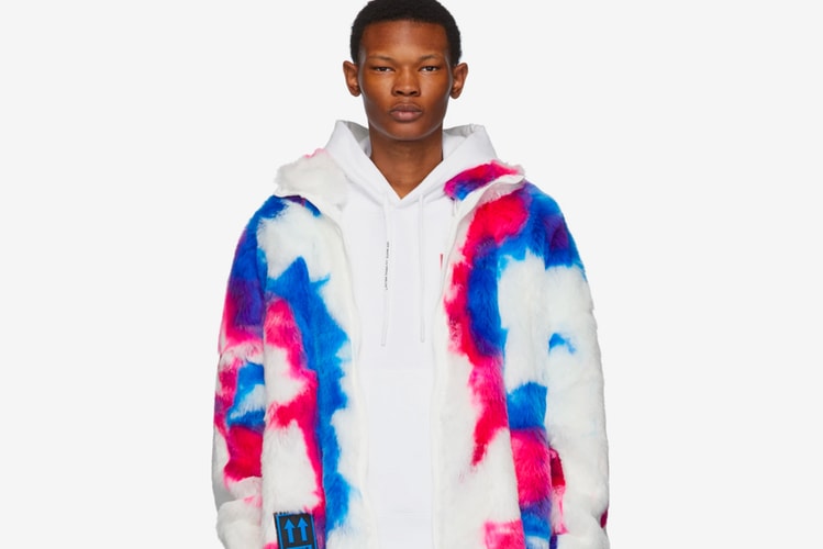 Washes of Blue, Pink & Purple Dominate Off-White™'s Faux-Fur Zip Anorak Coat