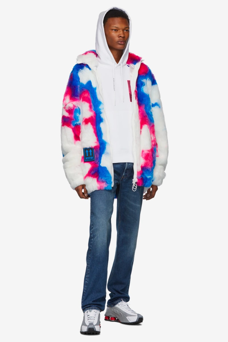 Off-White™ Faux-Fur Zip Anorak Coat Release Info Date Pink Blue White Virgil Abloh