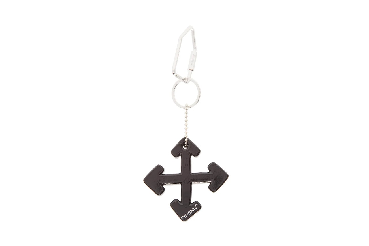 Off-White™ Patent Arrow Key Ring Release info drop date price pricing matchesfashion.com buy it now keychain virgil abloh 