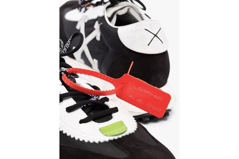 Off-White™ Running Sneaker Release Information Drop Date Cop Buy Now Virgil Abloh Design Black White Yellow Suede Rubber Nylon Track Run