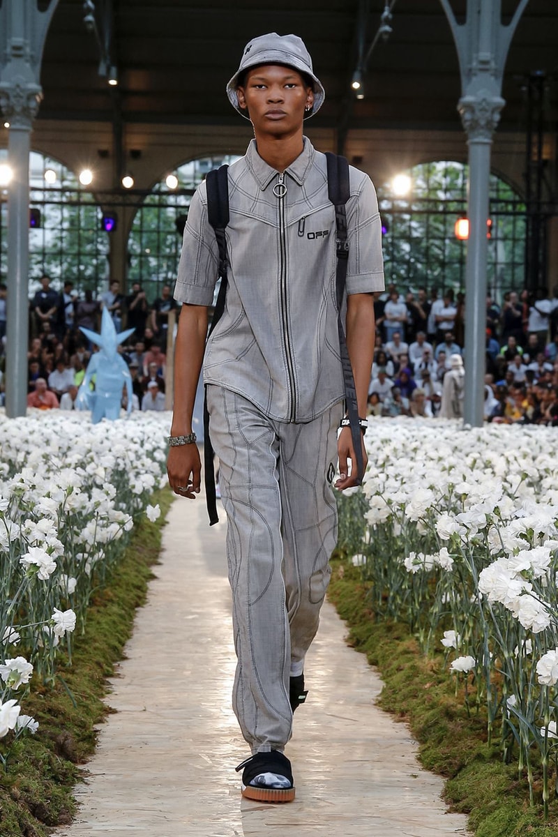off white spring summer 2020 ss20 paris fashion week virgil abloh futura nike runway backstage full collection look collaborations pfw mens menswear
