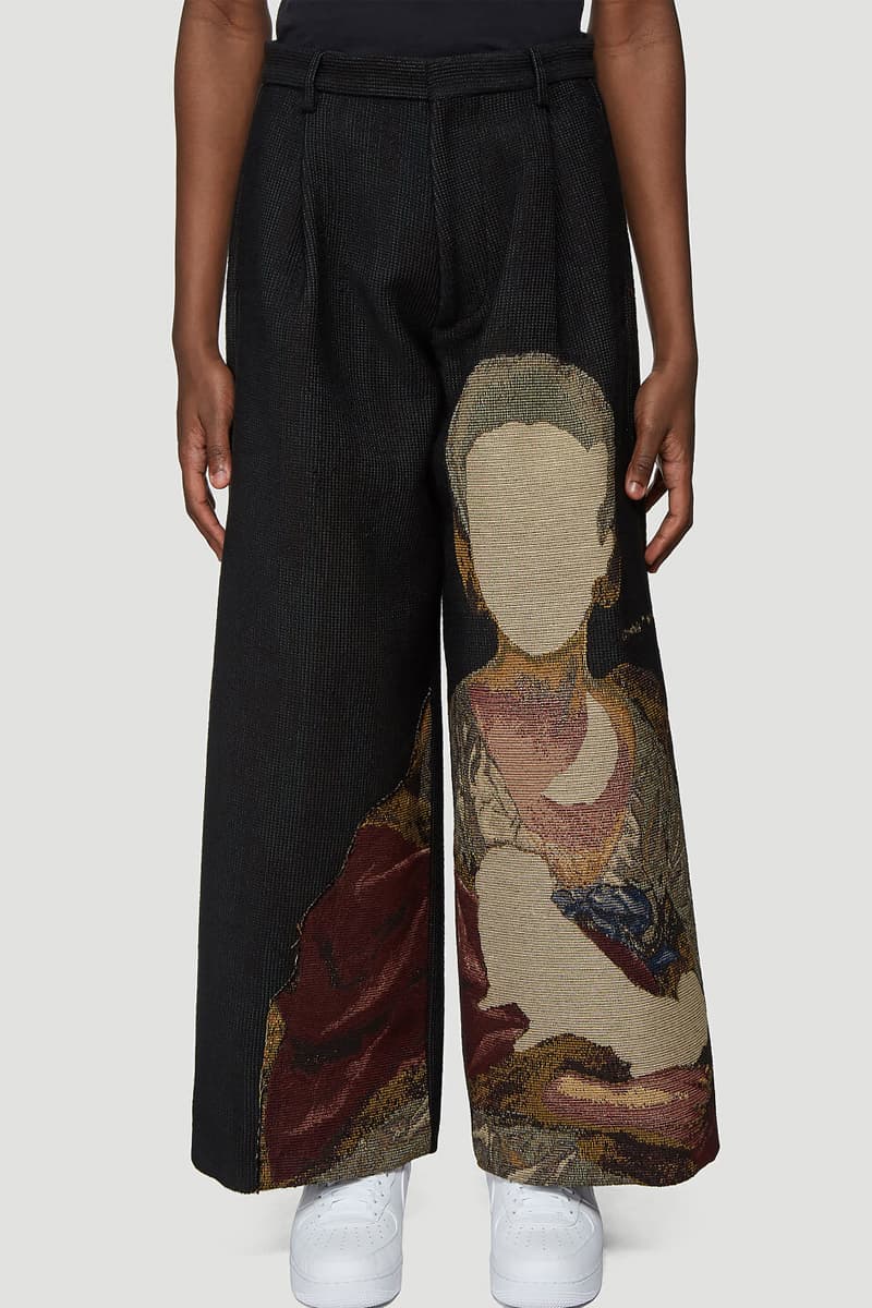 Off-White™ Tapestry Zip-Up Hooded Sweatshirt Wide-Leg Pants Black