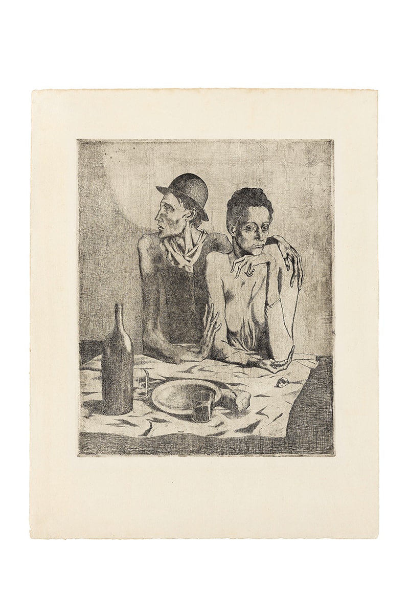 Pablo Picasso Rare Complete First Series Original Printed Artworks Bonham's Auction London Prints and Multiples Sales 'Le Repas Frugal from La suite des Saltimbanques' Roy Lichtenstein Banksy Andy Warhol 