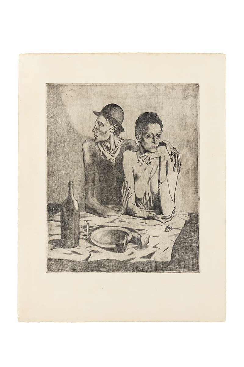 Pablo Picasso Rare Complete First Series Original Printed Artworks Bonham's Auction London Prints and Multiples Sales 'Le Repas Frugal from La suite des Saltimbanques' Roy Lichtenstein Banksy Andy Warhol