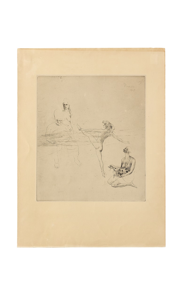 Pablo Picasso Rare Complete First Series Original Printed Artworks Bonham's Auction London Prints and Multiples Sales 'Le Repas Frugal from La suite des Saltimbanques' Roy Lichtenstein Banksy Andy Warhol 