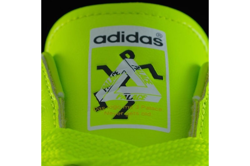 Palace adidas Originals Summer 2019 Sneaker Teaser Neon Yellow Green P Stick Figure man