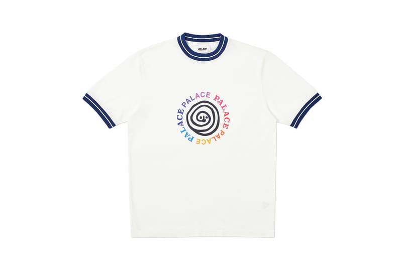 Palace Summer 2019 Week 7 Drop release info beach shorts button up shirts graphic t shirts blue polka dots crew necks