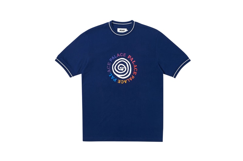 Palace Summer 2019 Week 7 Drop release info beach shorts button up shirts graphic t shirts blue polka dots crew necks 