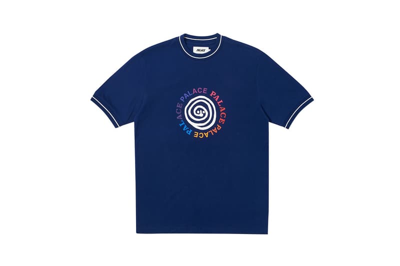 Palace Summer 2019 Week 7 Drop release info beach shorts button up shirts graphic t shirts blue polka dots crew necks