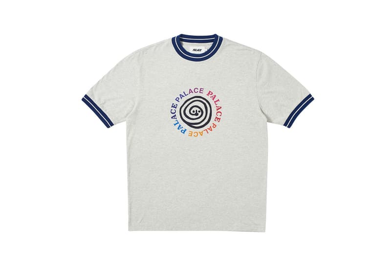 Palace Summer 2019 Week 7 Drop release info beach shorts button up shirts graphic t shirts blue polka dots crew necks