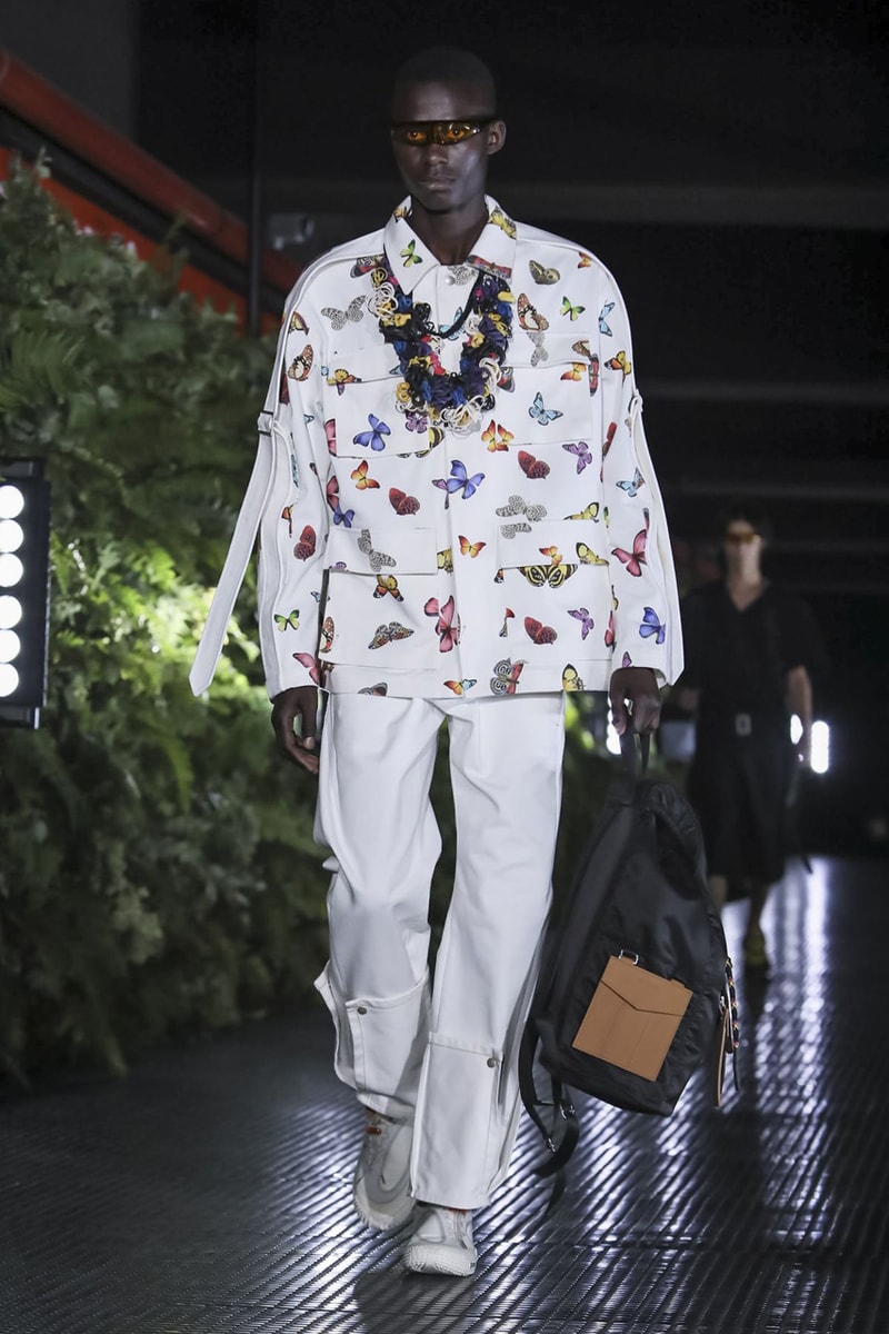 Palm Angels Spring Summer 2020 Collection Milan Francesco Ragazzi Los Angeles Floral pattern butterfly print resort lounge hawaiian shirt leather jacket Fashion Week